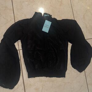 Guess Black Sheer Blouse